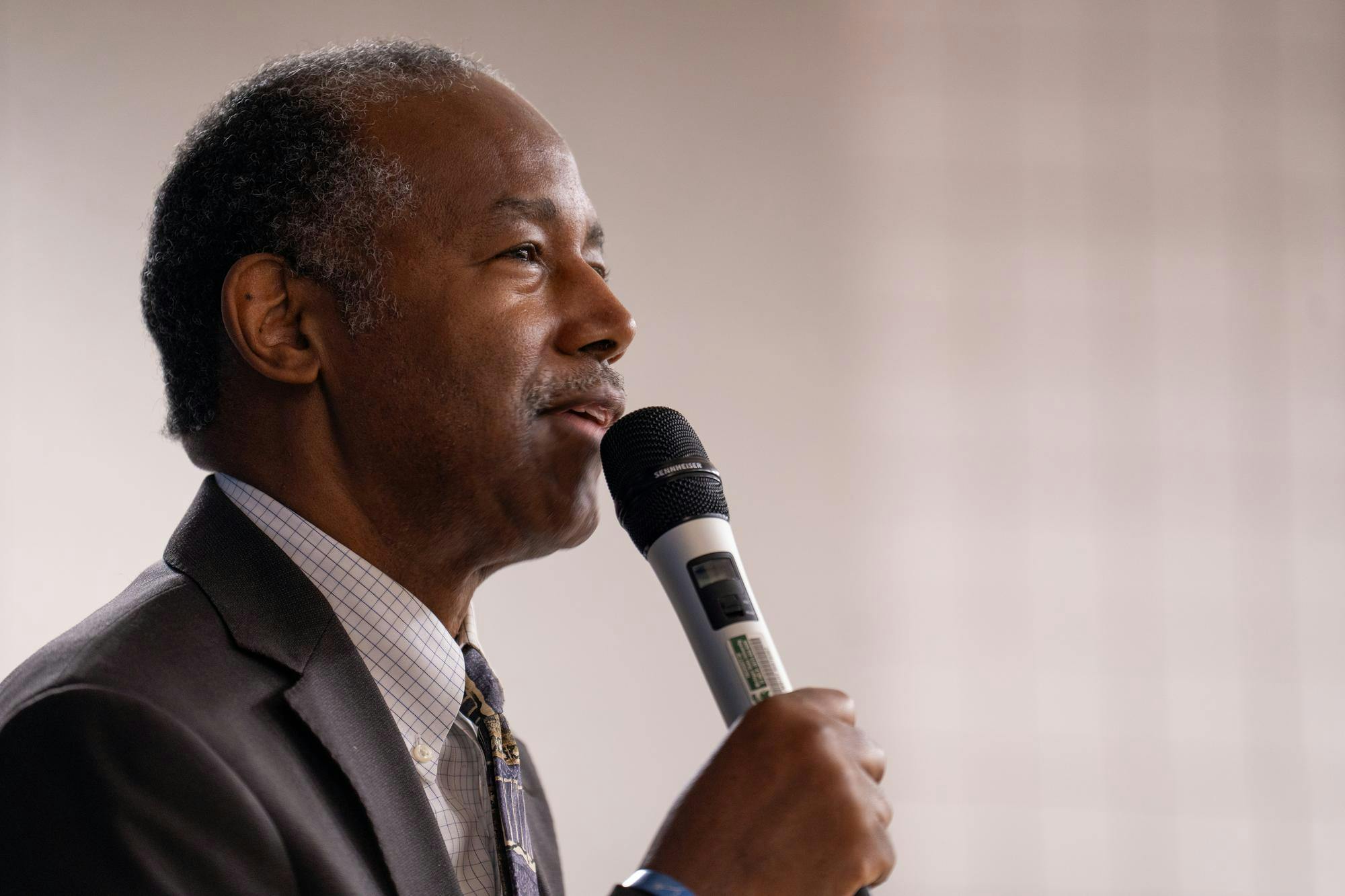 Dr. Ben Carson speaks to the audience at his “From Surgeon to Statesman” event in Wells Hall on Sept. 25, 2024. Carson’s nonprofit organization, American Cornerstone Institute joined Michigan State University's Turning Point USA Chapter to host the event.