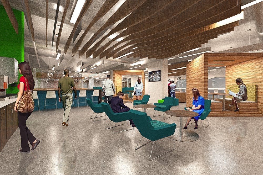 	<p>Rendering of what will be the common space of Jackson National Life Insurance Company. The company will be moving into the old Barnes and Noble location. Photo courtesy of Jackson National Life Insurance</p>