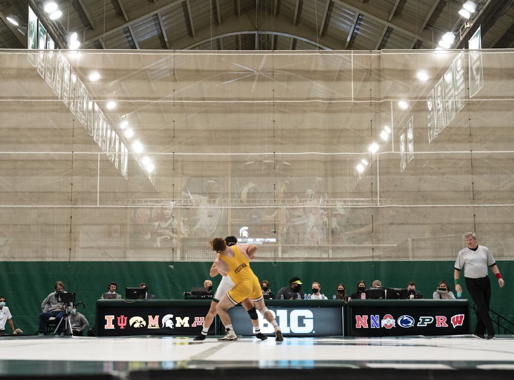 <p>MSU hosted their final regular season match against Central Michigan University at Jenison Field House on Friday, Feb. 18, 2022. </p>