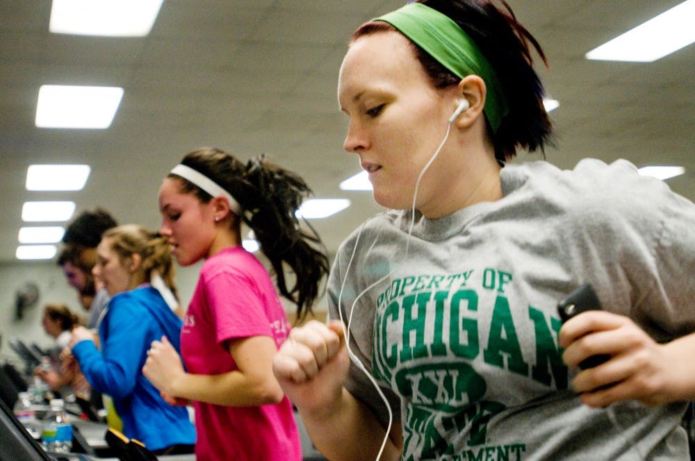 	<p>Kirsten Selley, a  medical technology freshman, works out Tuesday night at IM Sports-East. Selley is a star of the <span class="caps">MTV</span> reality show “I Used To Be Fat.” Since the show began filming, Selley has lost about 80 pounds. Her episode will air again on <span class="caps">MTV</span> at 8 p.m. Wednesday.</p>