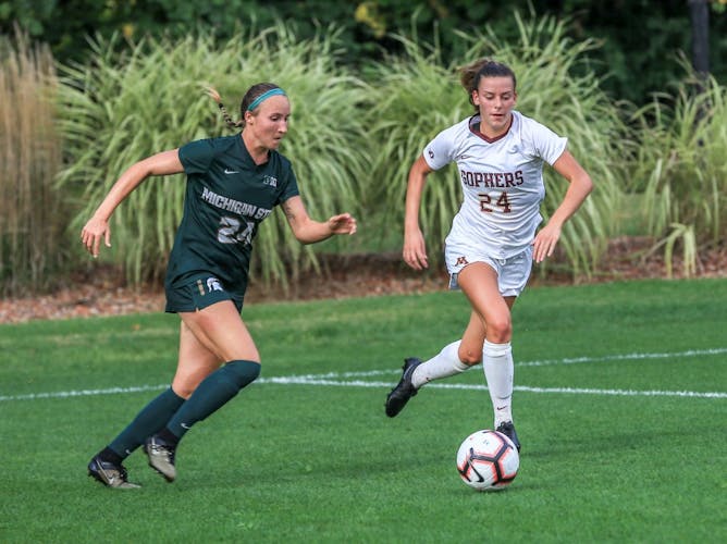 Women's Soccer vs Minnesota Sept. 20, 2018. The State News