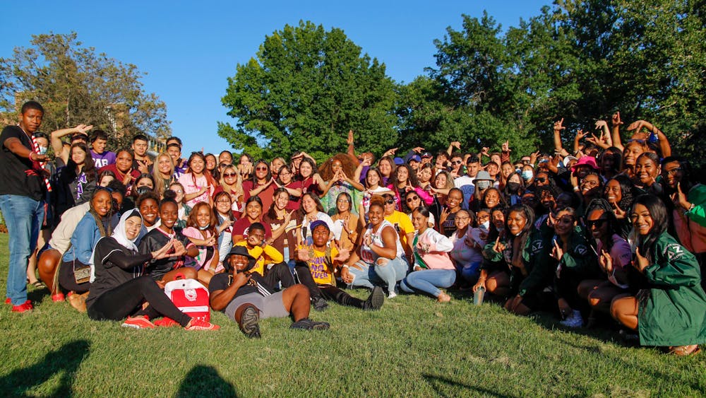 <p>Michigan State&#x27;s Multicultural Greek Council and National Pan-Hellenic Council at Greek Welcome on Sept. 2, 2021. </p>