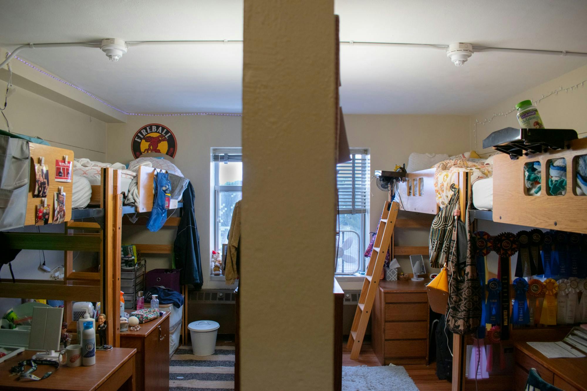 <p>A quad style dorm room in Akers Hall photographed on Feb. 25, 2020.</p>