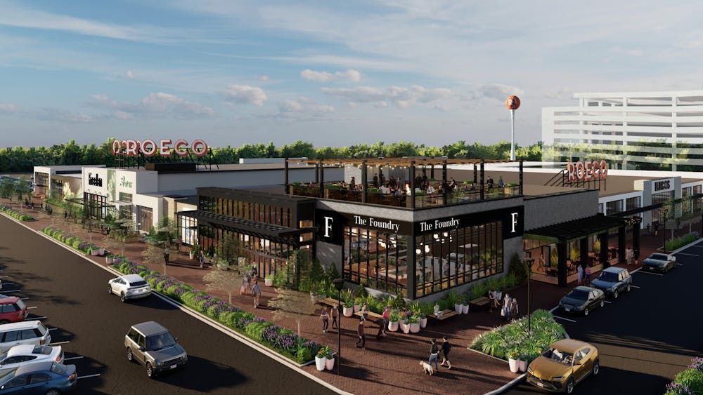 <p>A rendering of potential future &quot;ROECO&quot;: The former Sears store located on East Michigan Avenue near the Frandor Shopping Center that will be transformed into a mixed-use entertainment hub by the Gillespie Group. – <em>Courtesy of Gillespie Group</em></p>