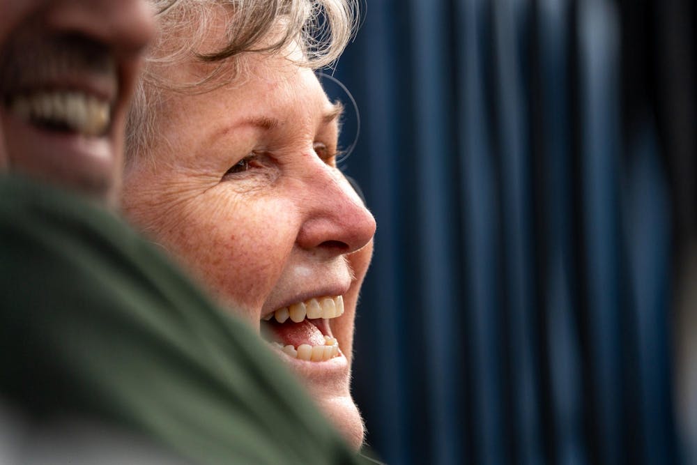 <p>Fans react to geese entering McLane Stadium on April 19, 2025.</p>
