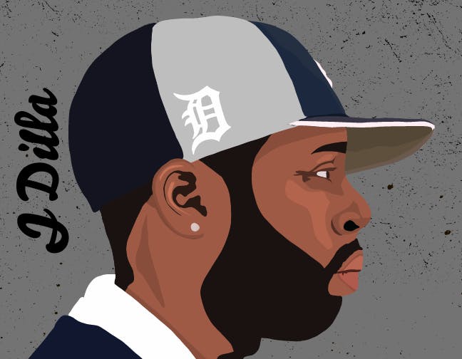 <p>Illustration of Detroit rapper and producer J Dilla. </p>