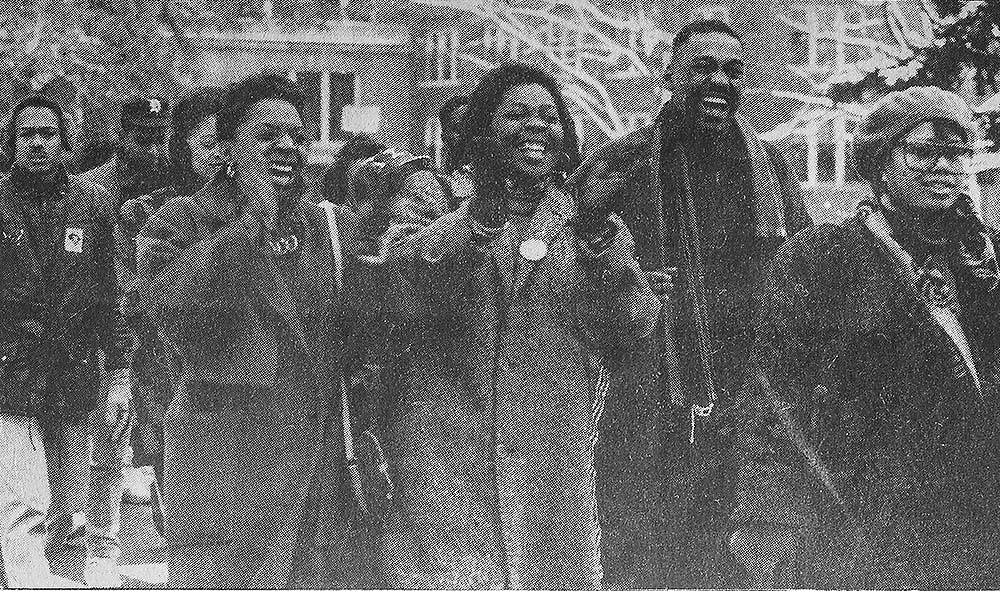 More than 400 MSU students and human rights supporters marched from Beaumont Tower to Wilson Auditorium on Jan. 12, 1987 in honor of Martin Luther King Jr.'s birthday. Despite cold weather, marchers kept their spirits warm by singing songs with lyrics related to their cause. This photo ran 26 years ago, almost two decades after the civil rights leader was assassinated. Even years later, students found inspiration in King's legacy. State News File Photo