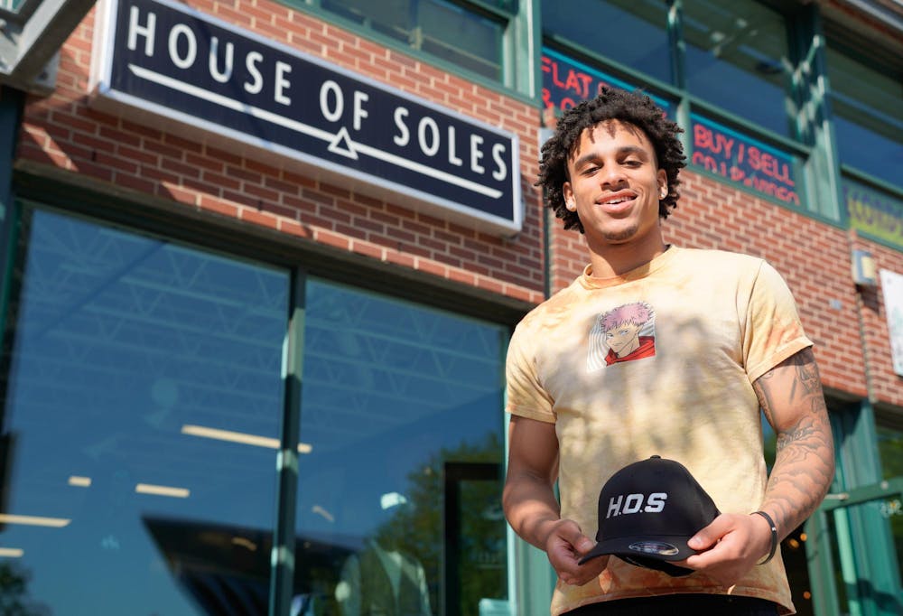 House of Soles co-founder Lonnie Smith stands in front of the Grand River storefront on May 15, 2024.