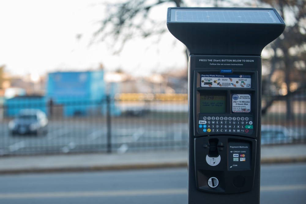 Parking meters installed along Boston College Avenues The Tufts