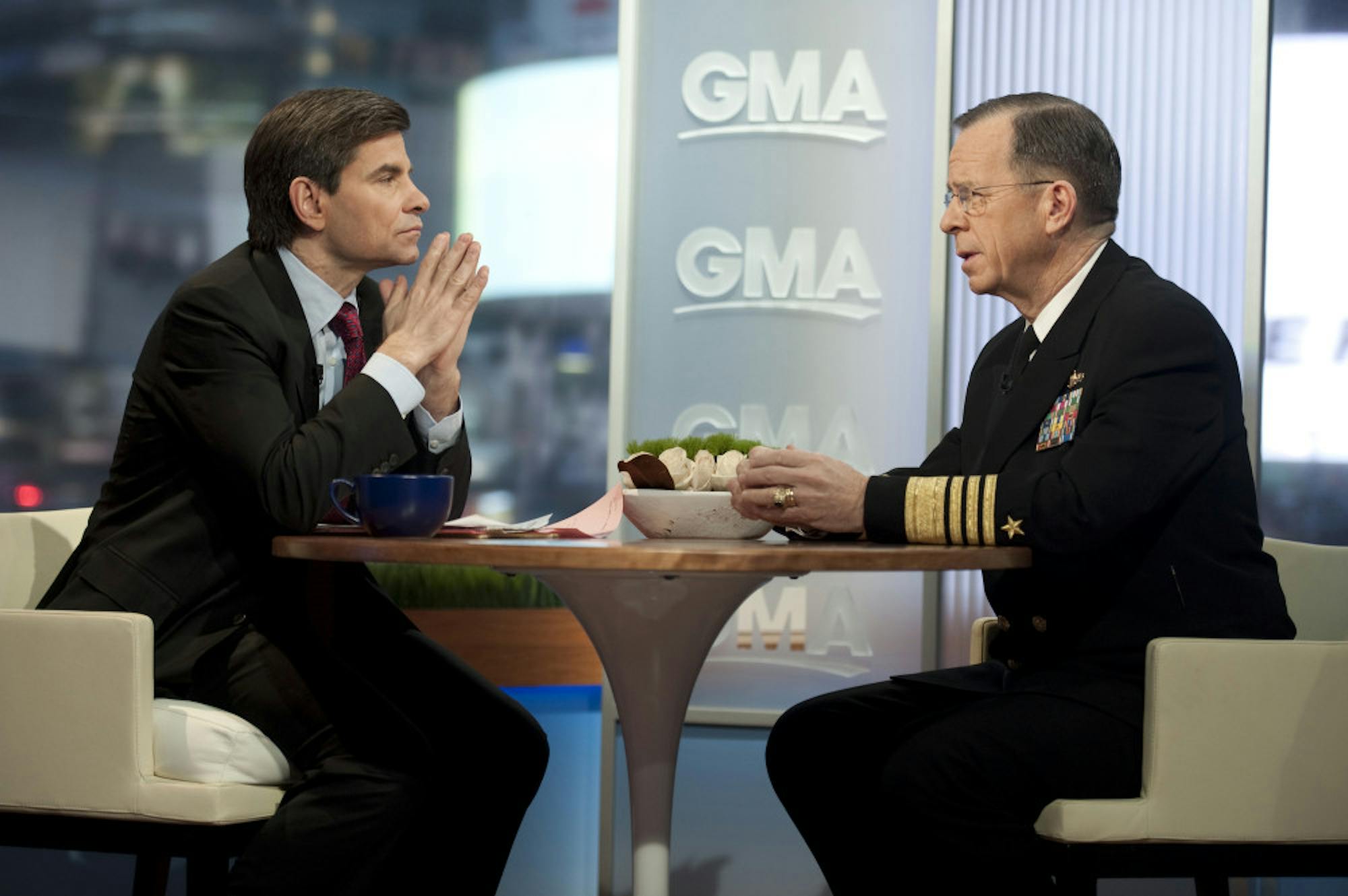US_Navy_110204-N-0696M-049_Chairman_of_the_Joint_Chiefs_of_Staff_Adm._Mike_Mullen_is_interviewed_by_Good_Morning_Americas_George_Stephanopoulos