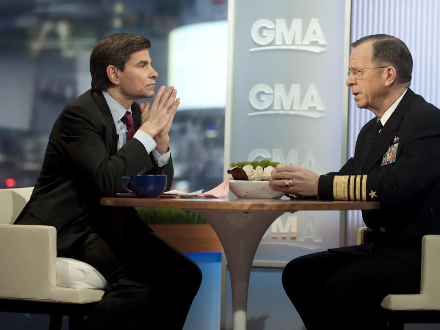 US_Navy_110204-N-0696M-049_Chairman_of_the_Joint_Chiefs_of_Staff_Adm._Mike_Mullen_is_interviewed_by_Good_Morning_Americas_George_Stephanopoulos