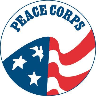 The Peace Corps logo is pictured.