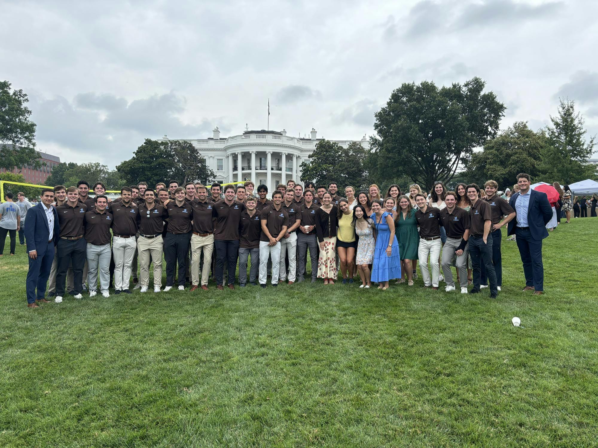 M lax and W crew at White House