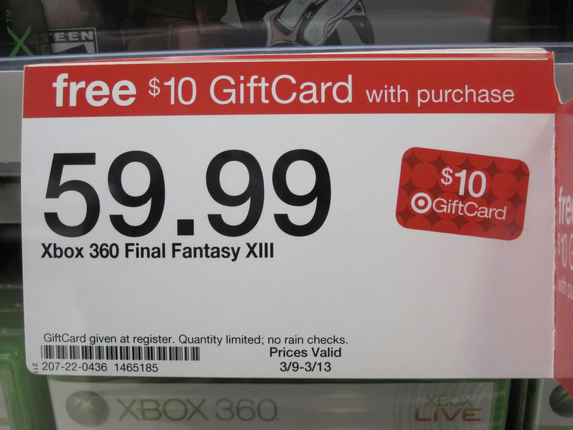 FF_XIII_Xbox_360_version_price_tag_with_gift_card_offer_at_Target,_Tanforan.jpg