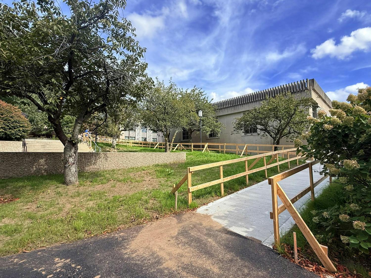 New ADA Tisch ramp with wooden "rails". jpg