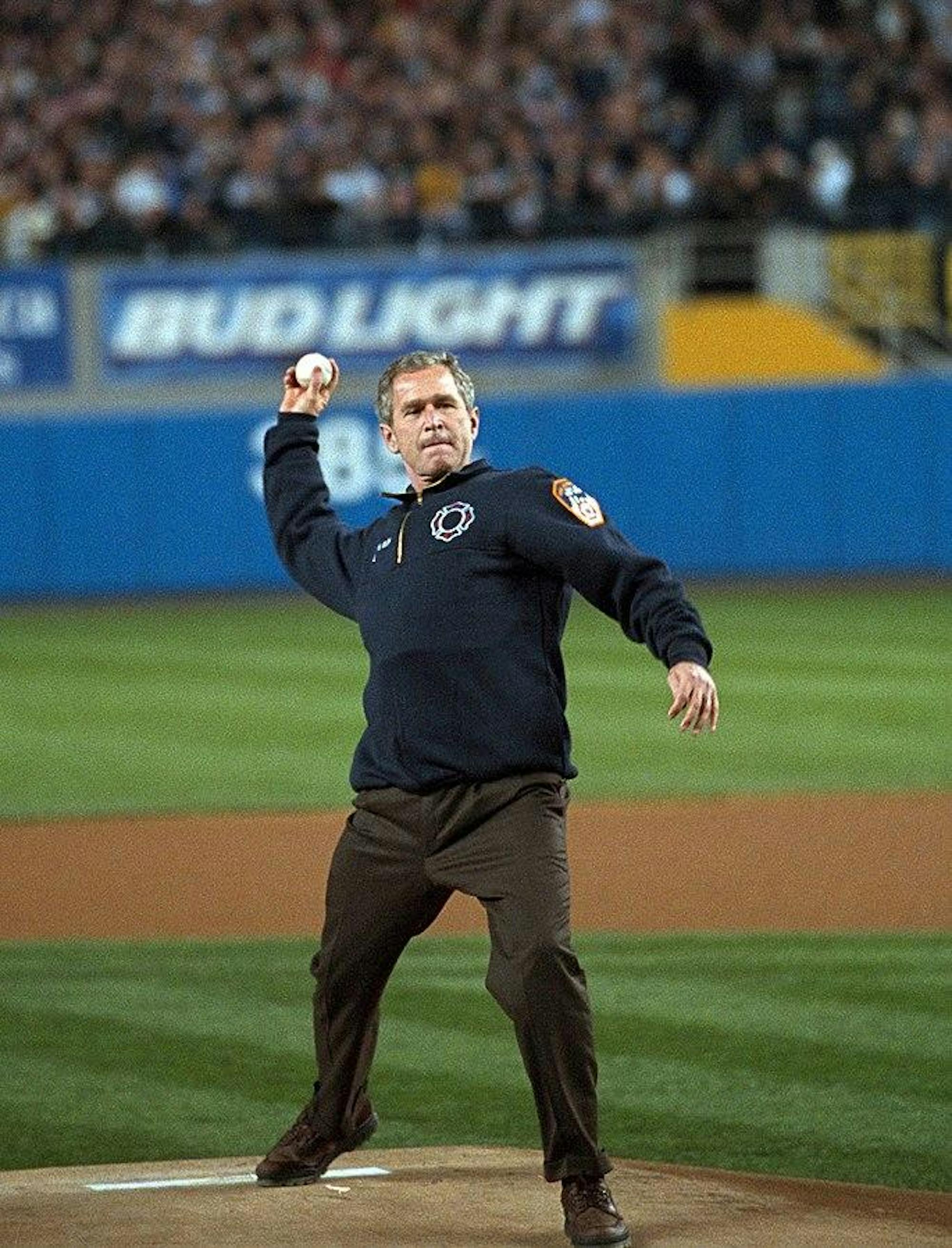 Bush first pitch