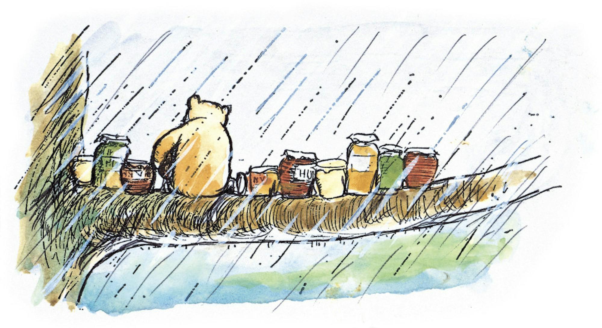 03_Print_of_Pooh_sitting_on_a_branch_with_honeypots-1