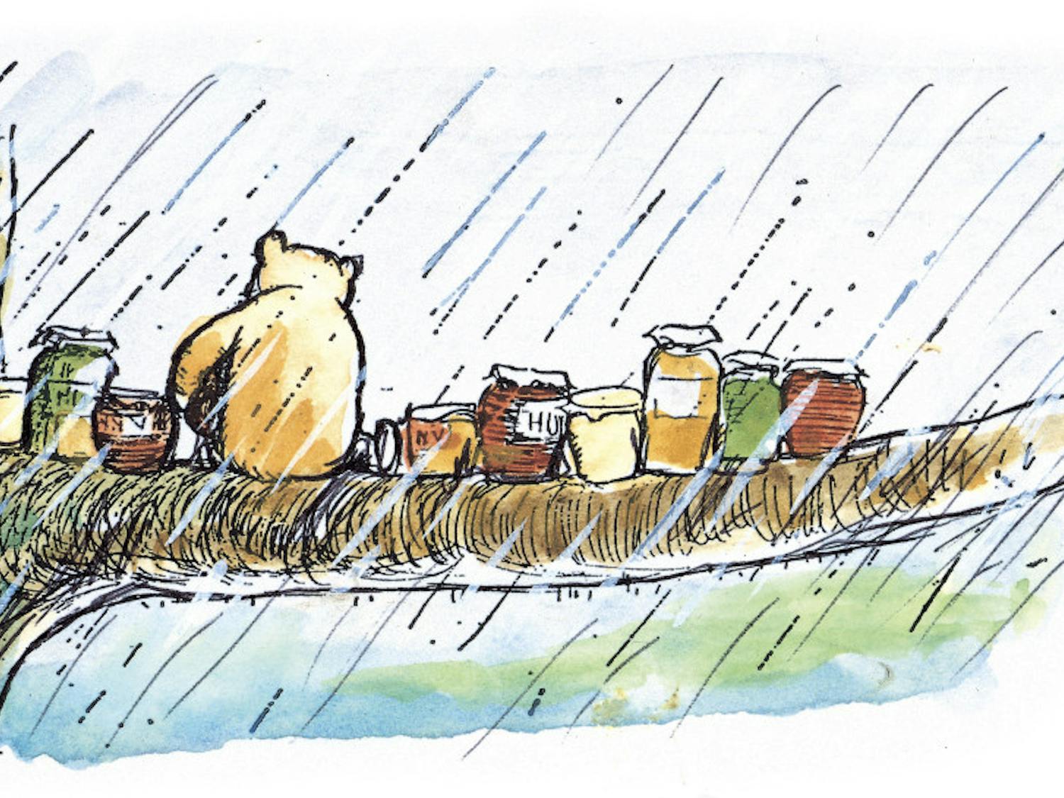 03_Print_of_Pooh_sitting_on_a_branch_with_honeypots-1