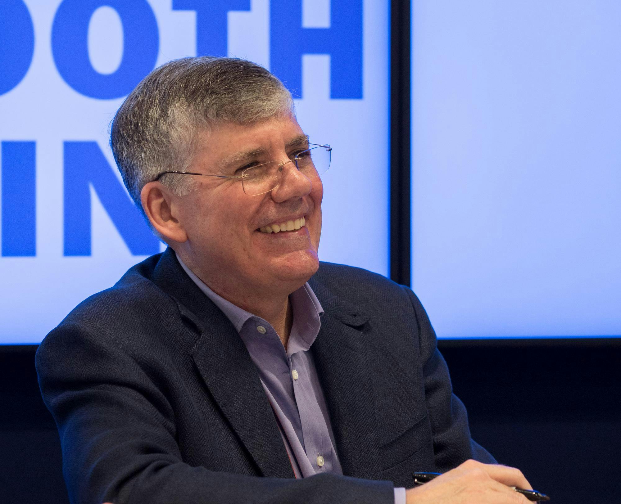 Rick Riordan is pictured at the Javits Convention Center in New York City in 2018.