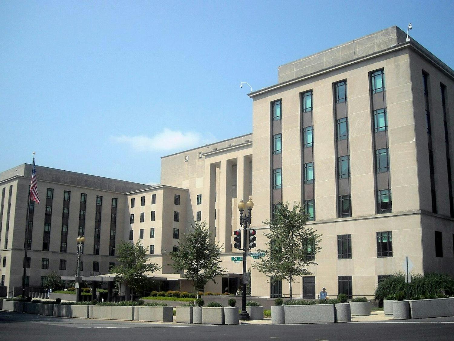 The Harry S. Truman building, headquarters of the U.S. Department of State, is pictured.