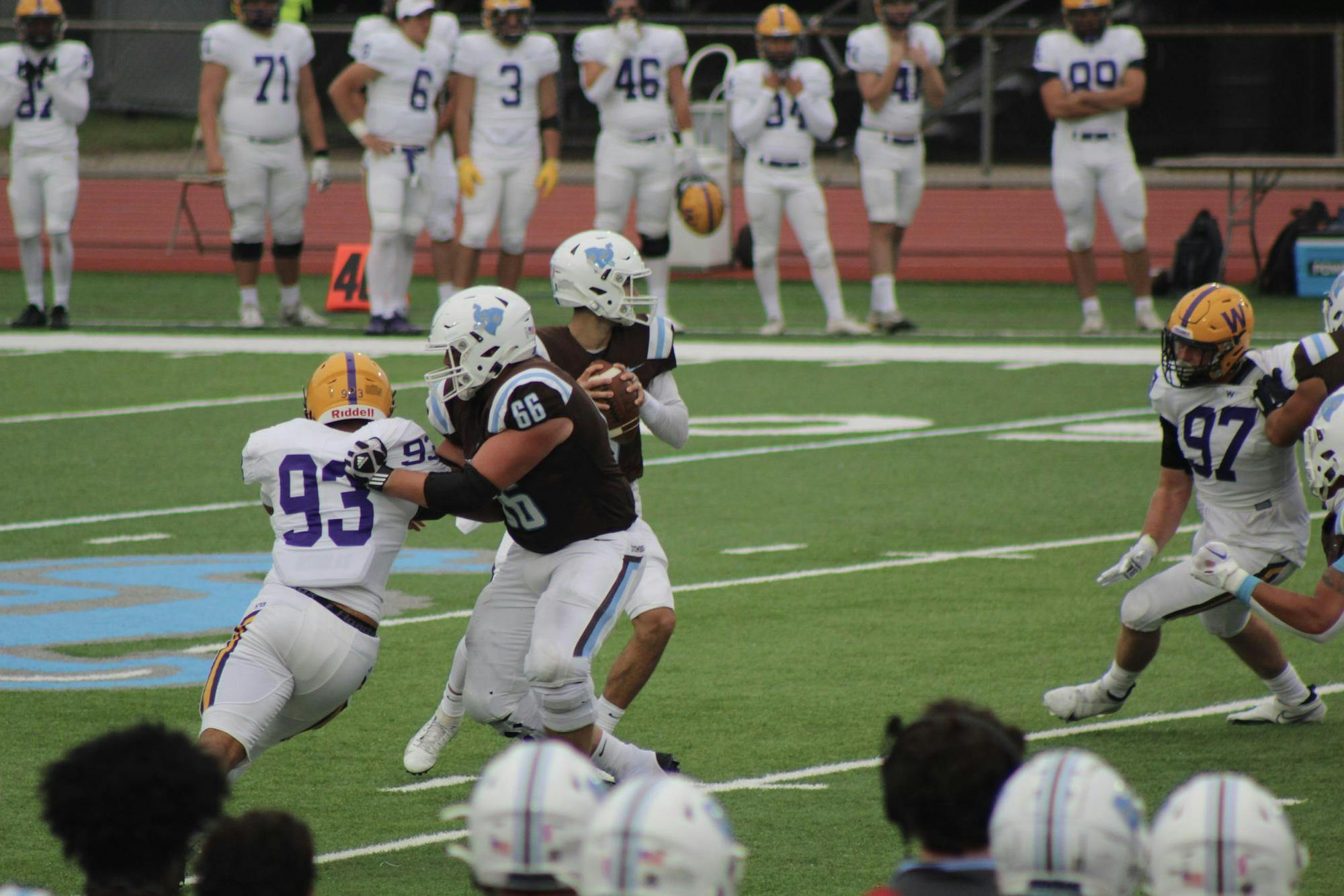 Tufts football is pictured playing Williams College on Sept. 30.