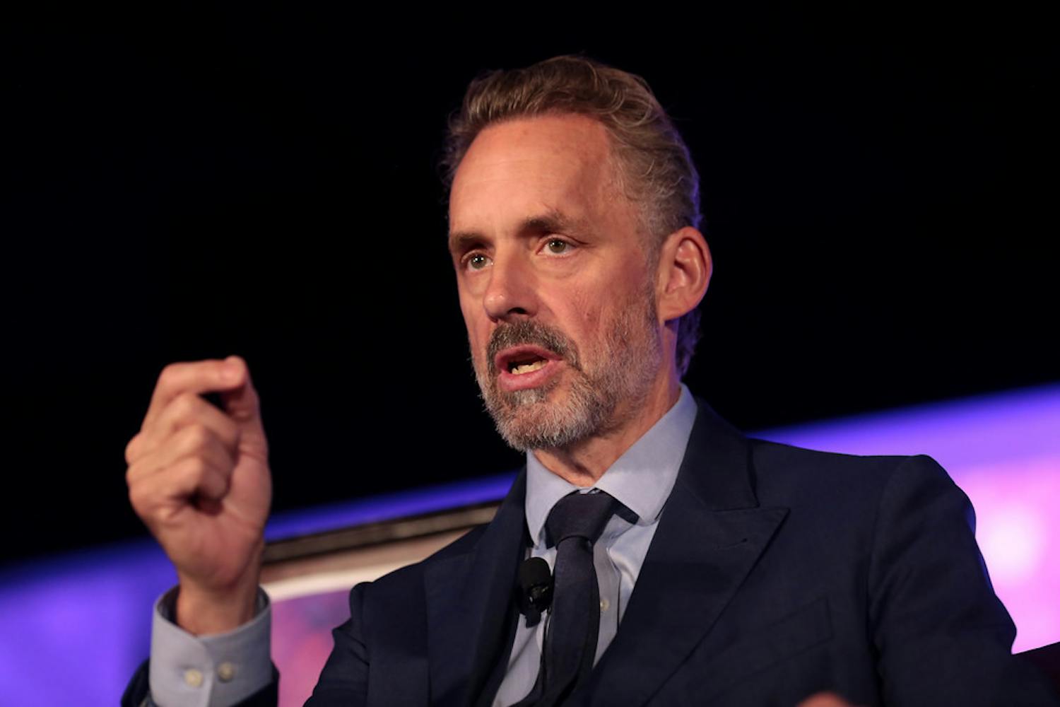 Jordan Peterson speaking with attendees at the 2018 Young Women's Leadership Summit hosted by Turning Point USA at the Hyatt Regency DFW Hotel in Dallas, Texas.
