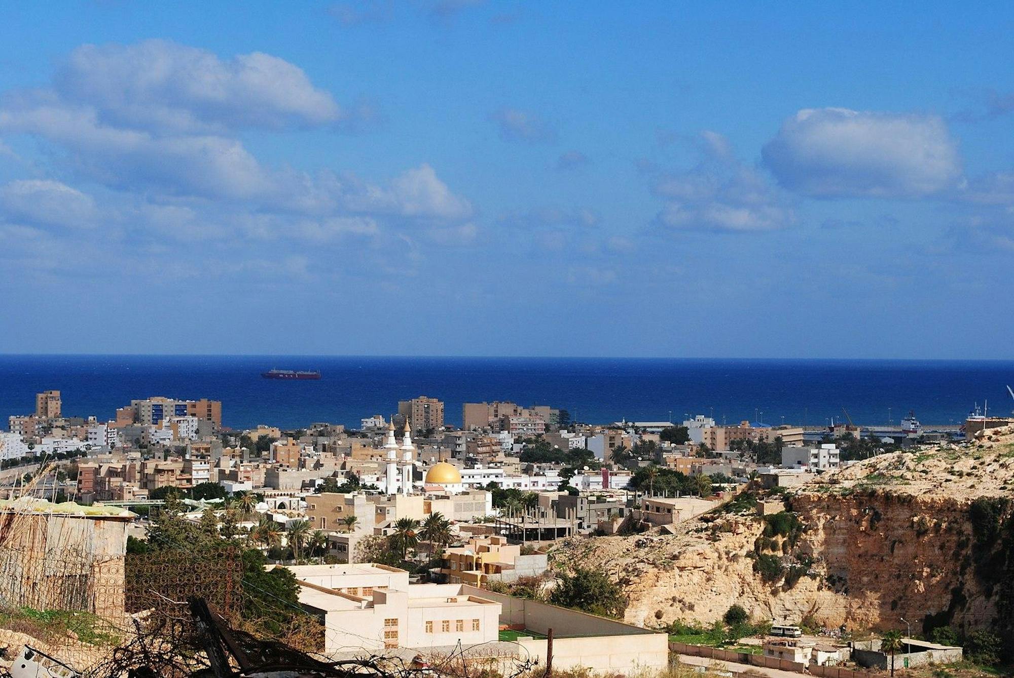 City of Derna, Libya, is pictured.