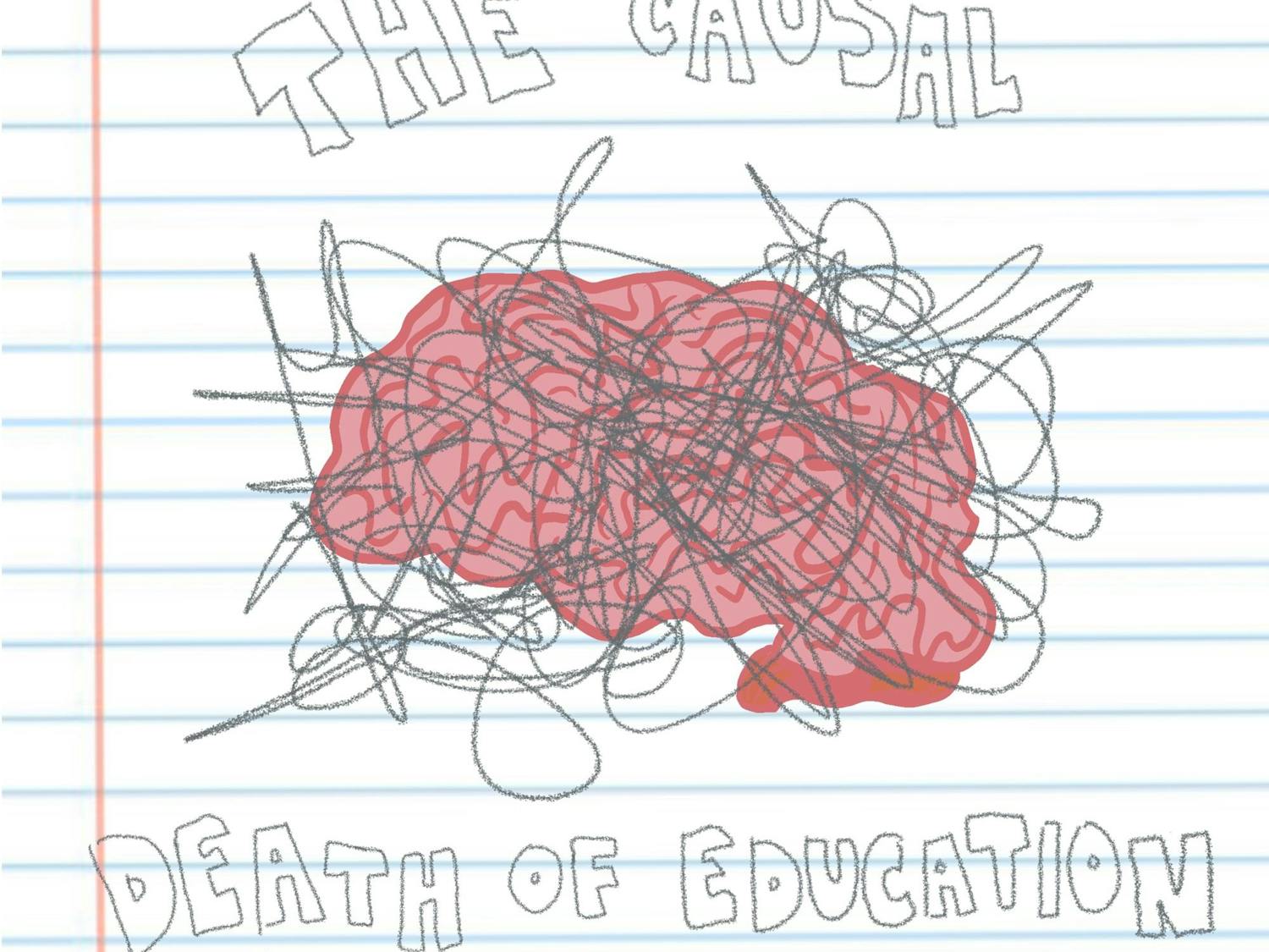 The Causal Decline of Education column graphic