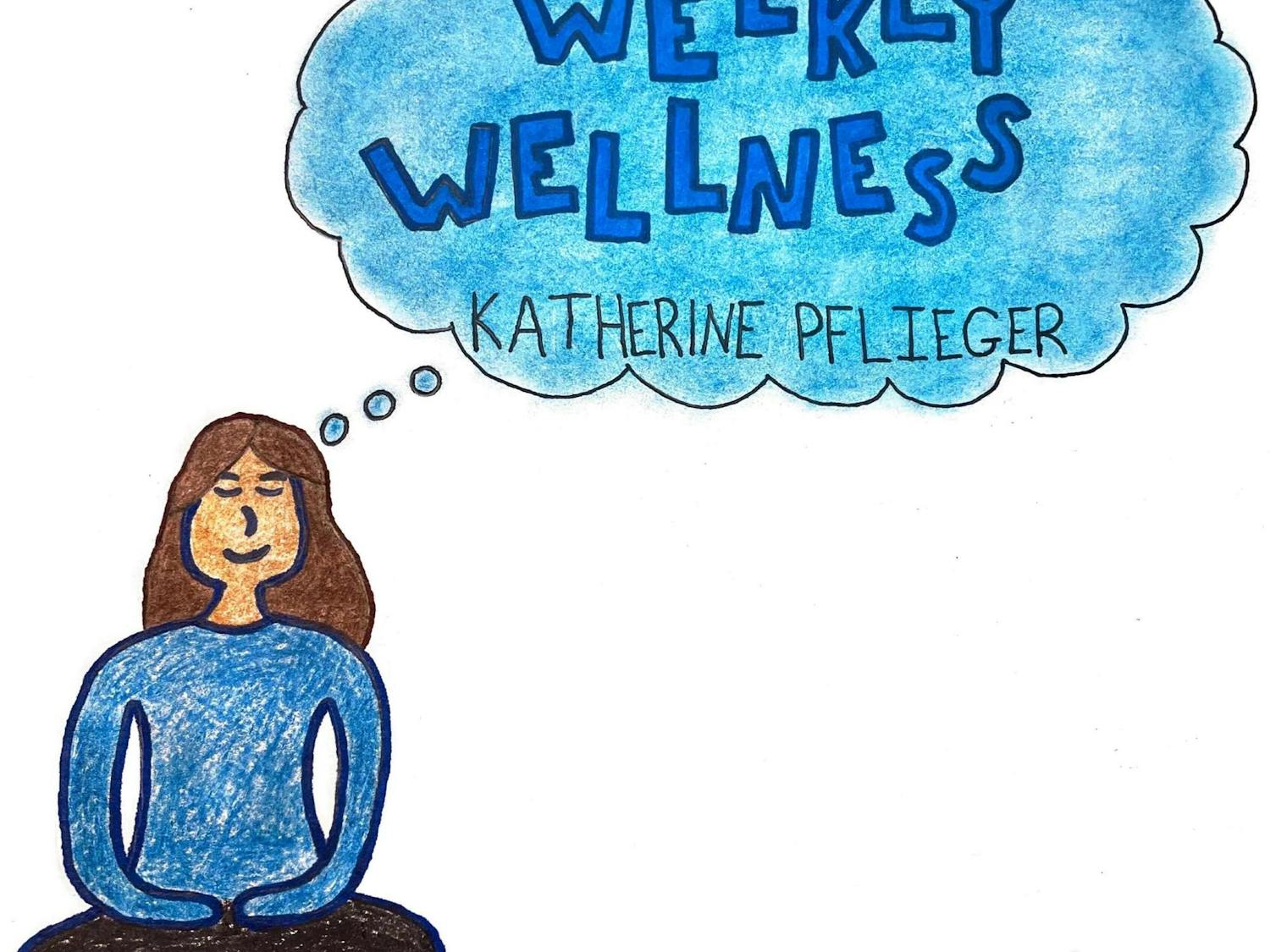 Graphic for Katherine Pflieger's column "Weekly Wellness"