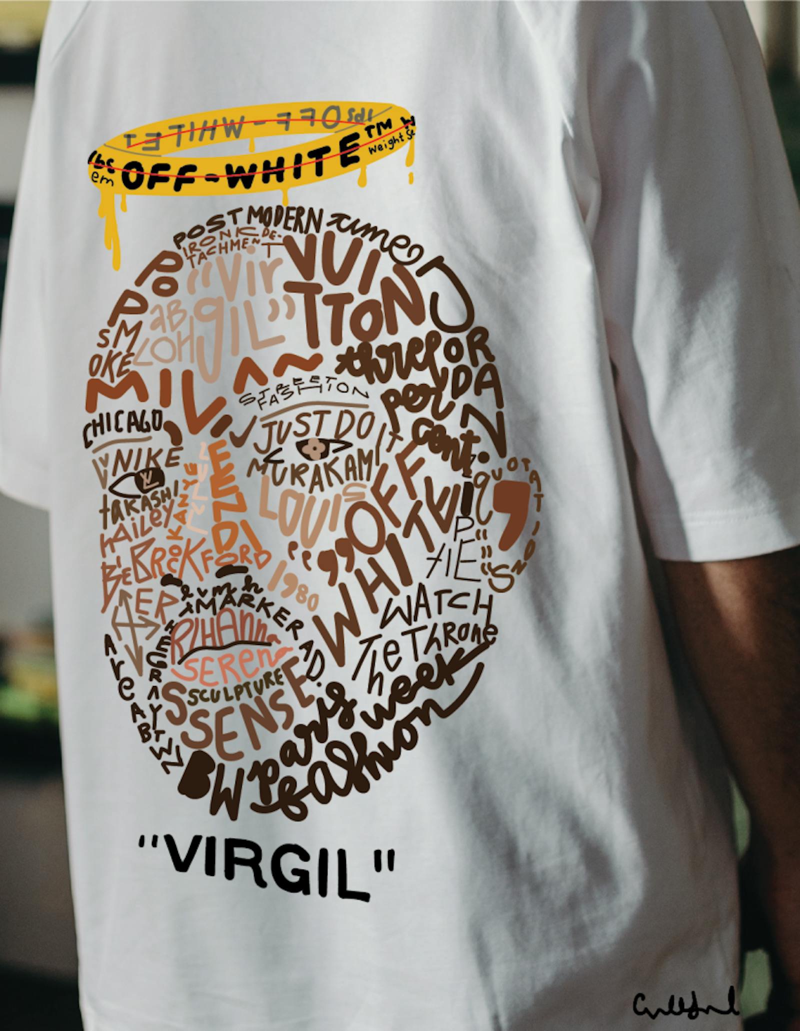 Off-White Virgil Abloh Wallpaper  Streetwear wallpaper, Shirt print  design, T-shirt print design