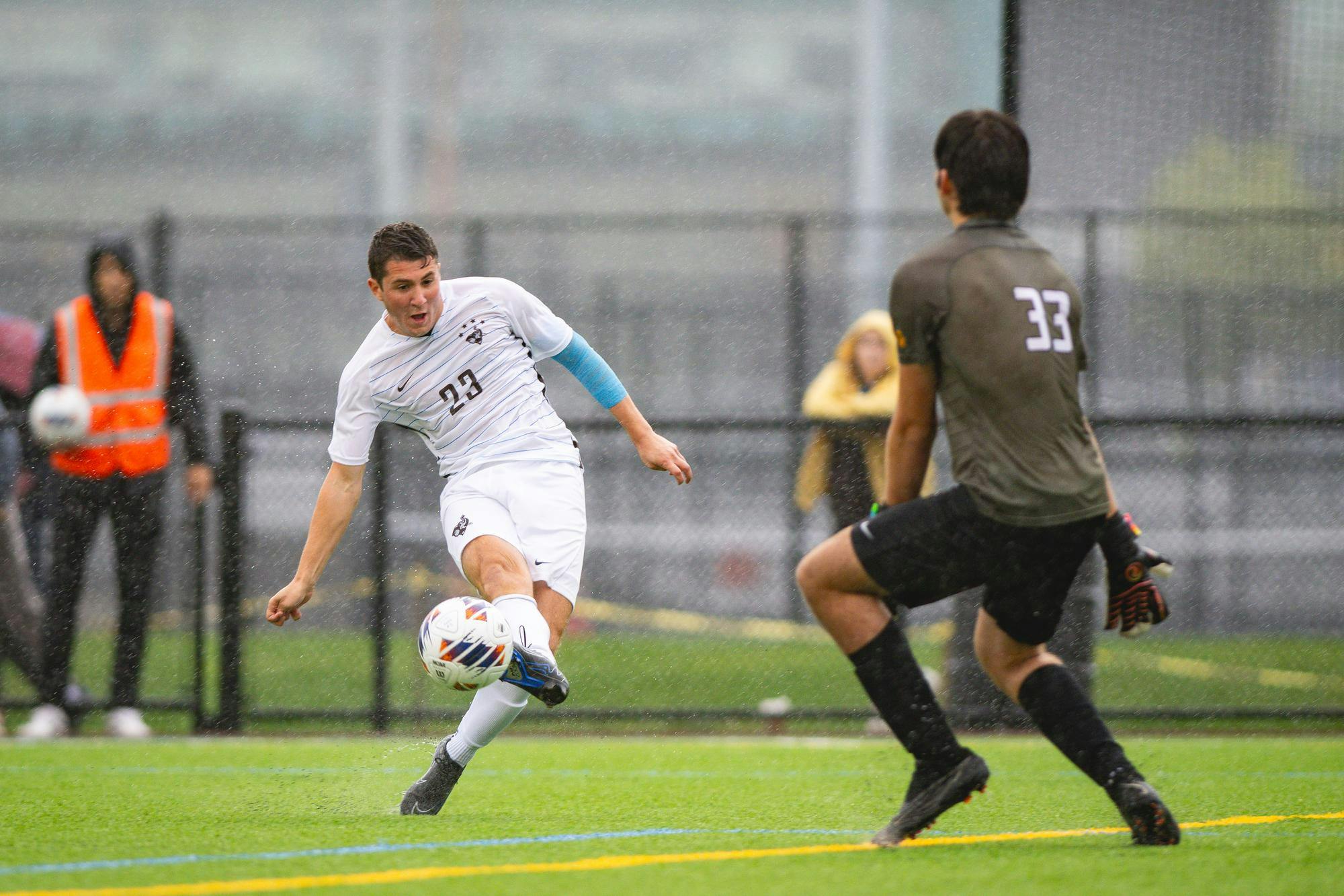 Ethan Feigin is pictured in the Oct. 7 game against Emerson.