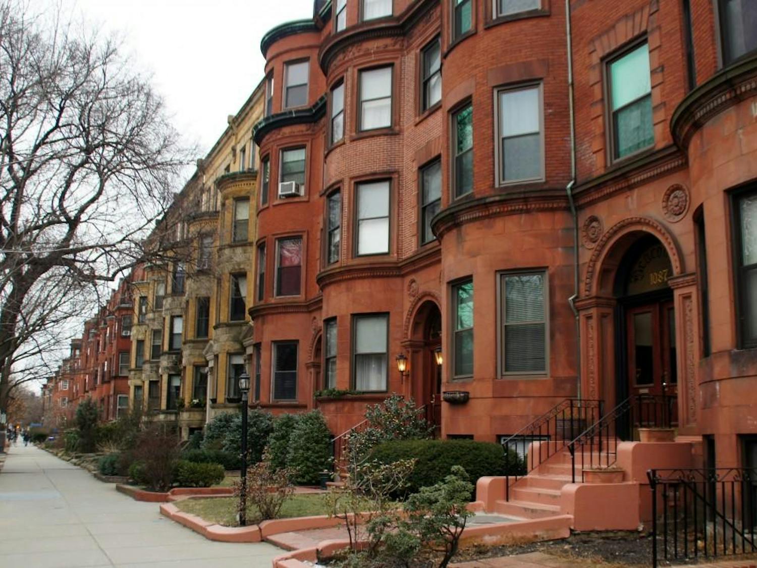 Boston apartments are pictured on April 4, 2017.