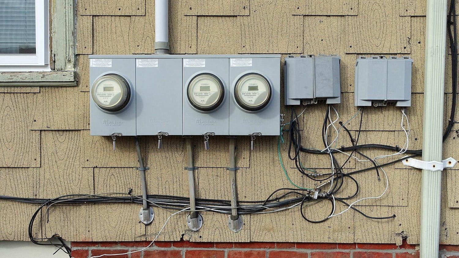 Household utilities are pictured in Arlington, Mass.