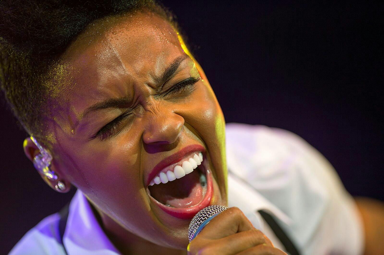 Janelle Monáe is pictured performing at the Roskilde Festival in 2012.