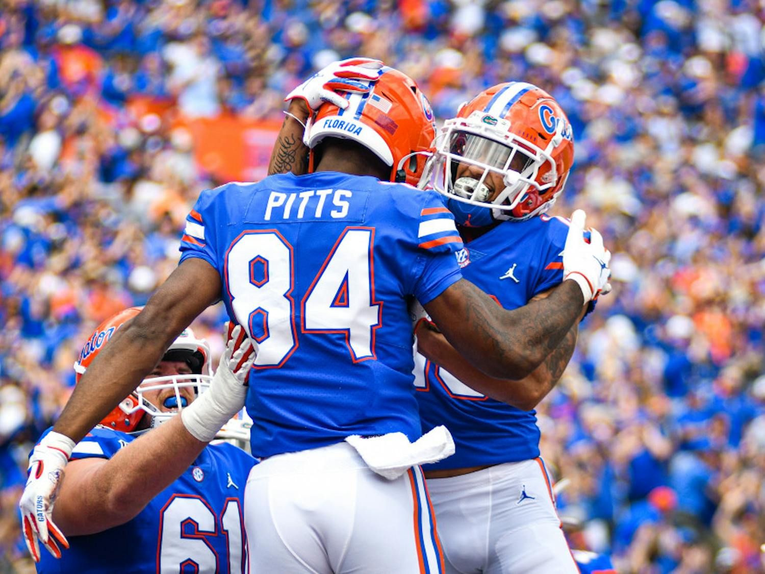Tight end Kyle Pitts had the most productive game of his UF career against Tennessee last week. He caught four passes for 62 yards against the Volunteers, including a touchdown.