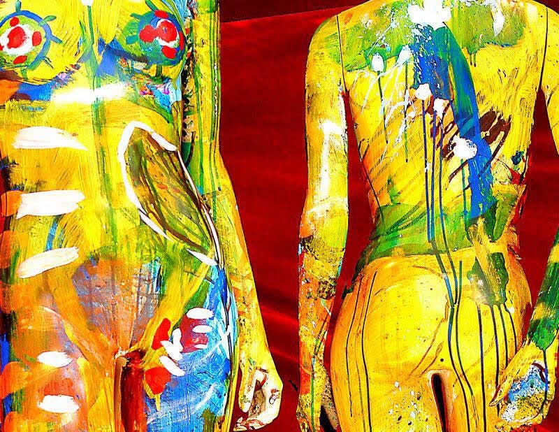 Second-hand mannequins were turned into artwork for an exhibition entitled 'Artists Supporting Pride -- Rainbow Spirits.' Proceeds from the show will go toward funding future Pride events.