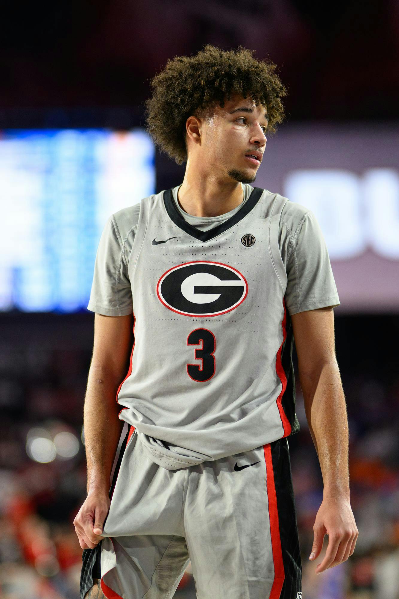 Georgia guard Jordan Ross before an inbound pass during the first half of an NCAA college basketball game against Georgia, Wednesday, Feb. 11, 2026, in Athens, Ga.