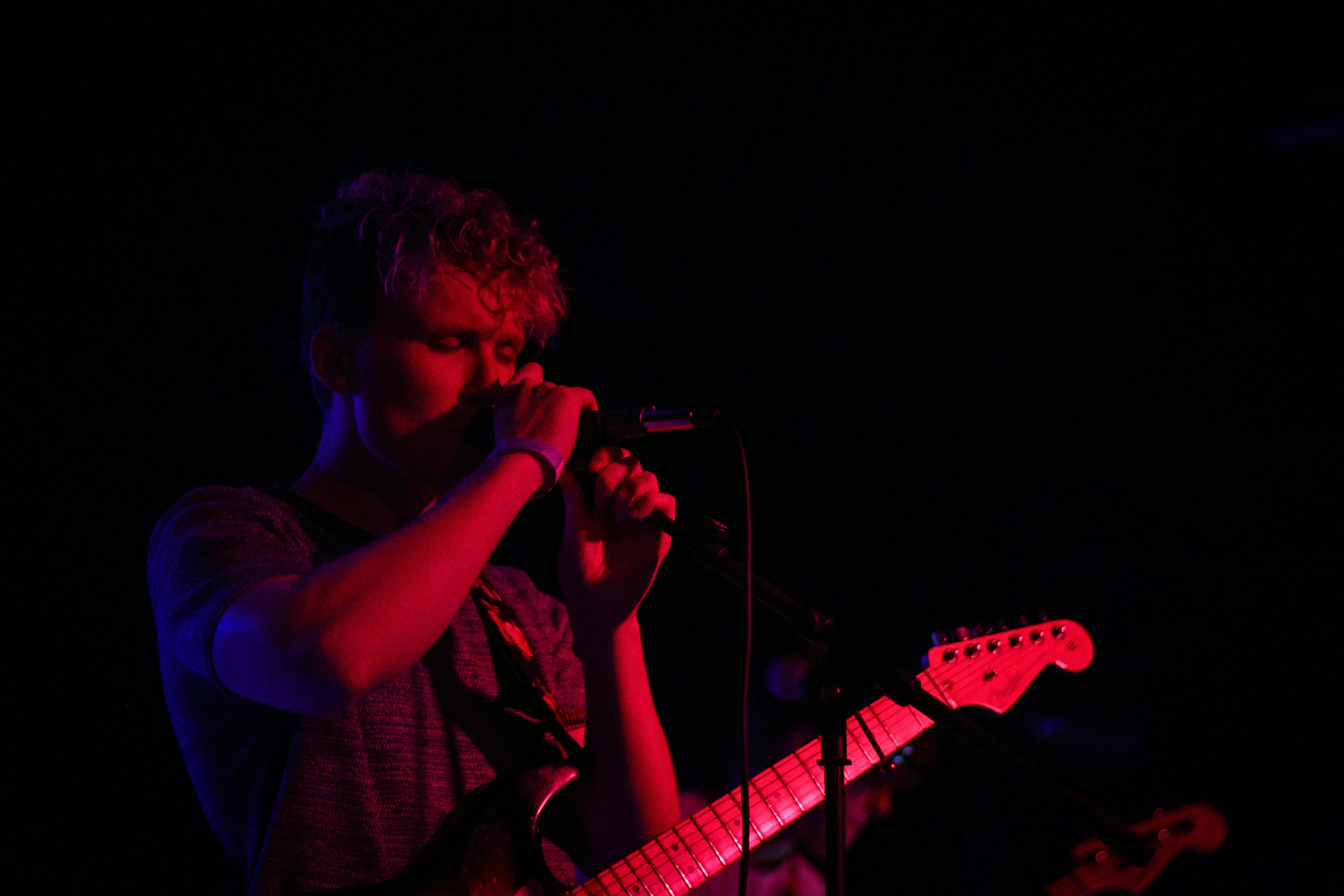 Trenton Ropp, the lead singer and guitarist, sings the chorus of “Sitcom,” Driveaway’s new single.