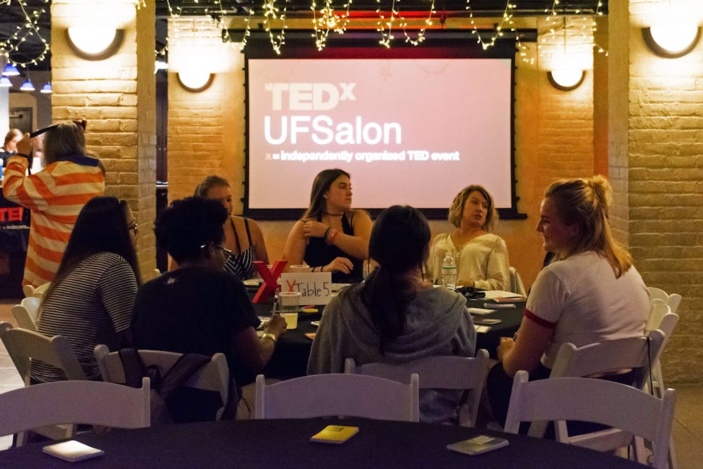 <div>UF students and Gainesville community members gather Tuesday evening to discuss inclusivity at TEDxUF's first salon of the semester, titled "Who Tells the Story". </div>