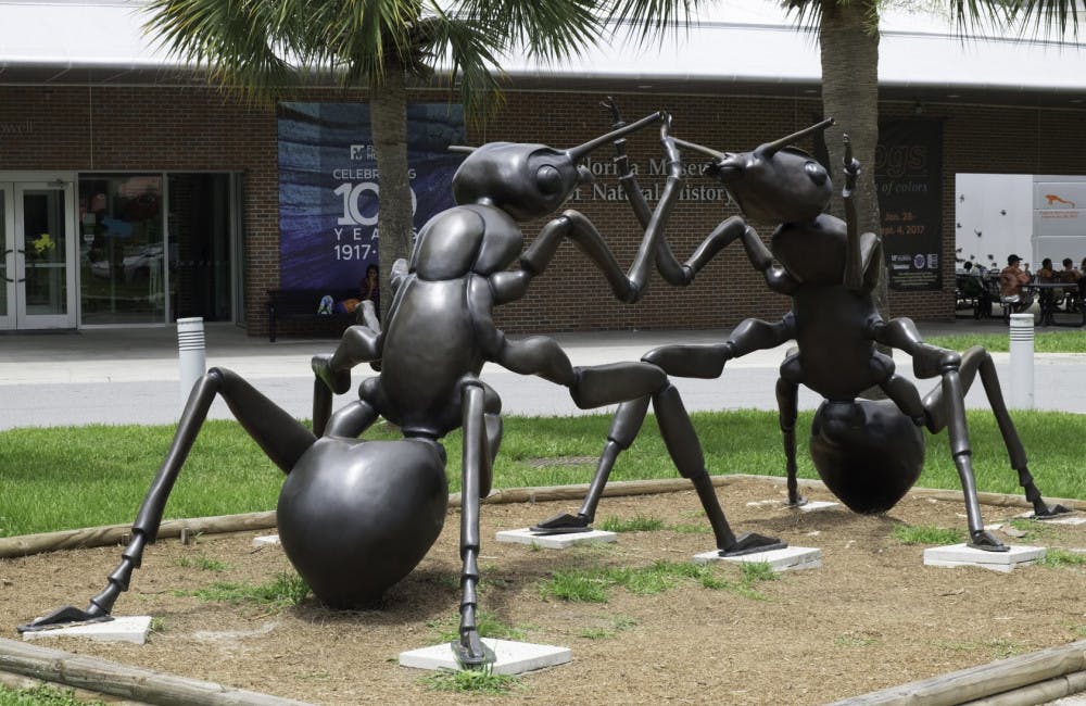The Florida Museum of Natural History’s ant statues, “X” and “O,” were given back to the artist after spending two years in Gainesville.