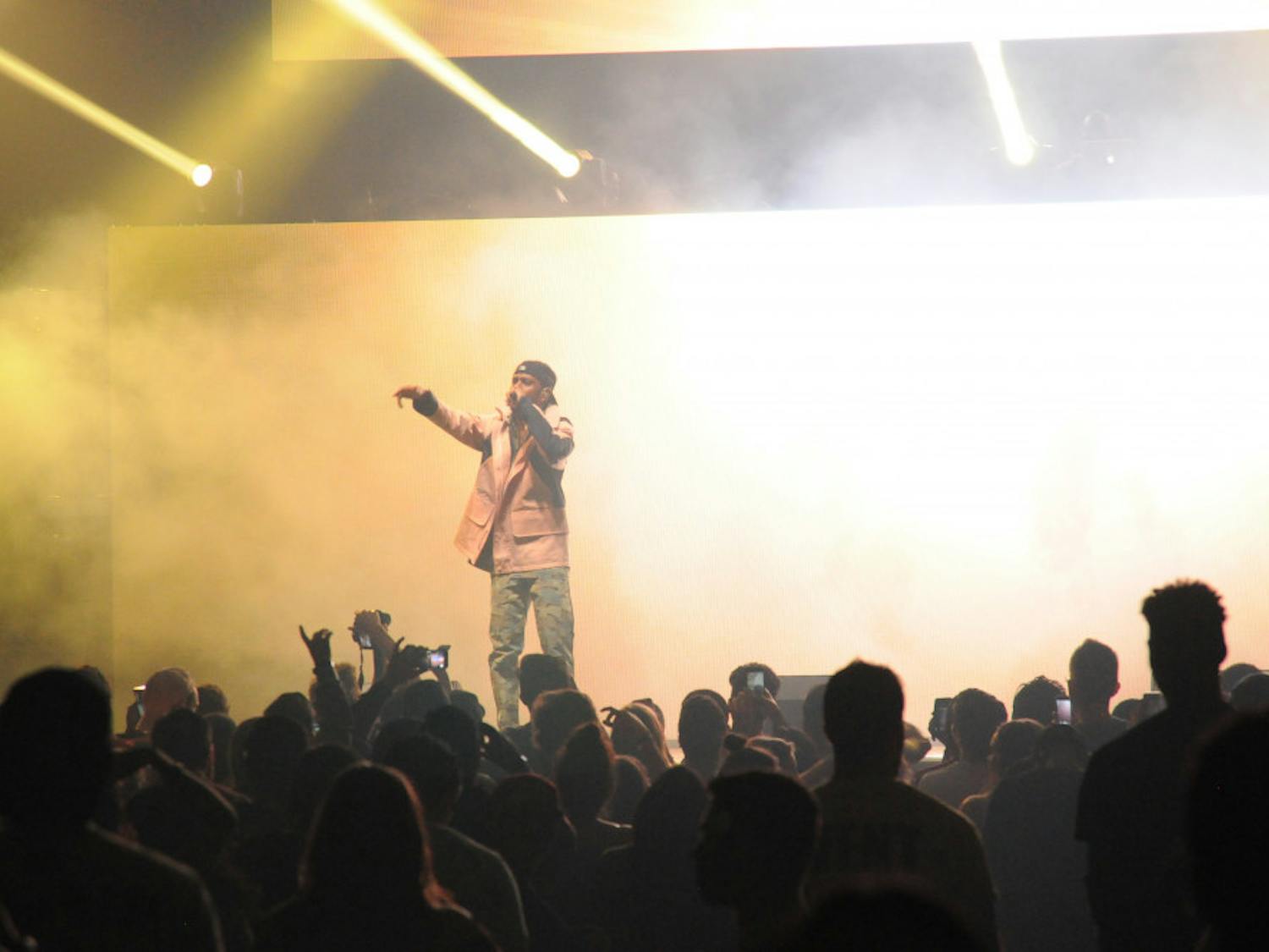 At the Big Sean and Lil Yachty concert, hosted by Student Government Productions and the Black Student Union, security and staff struggled to contain the crowd. About 6,000 people, packed into the O’Connell Center on Wednesday night.