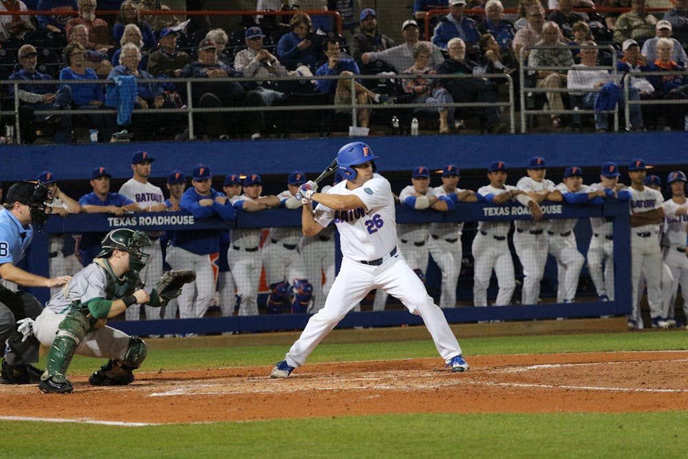 <p>Center fielder Nick Horvath threw out a runner at the plate Saturday against Stony Brook. He finished 1-for-2 from the plate with an RBI on a sacrifice fly. </p>