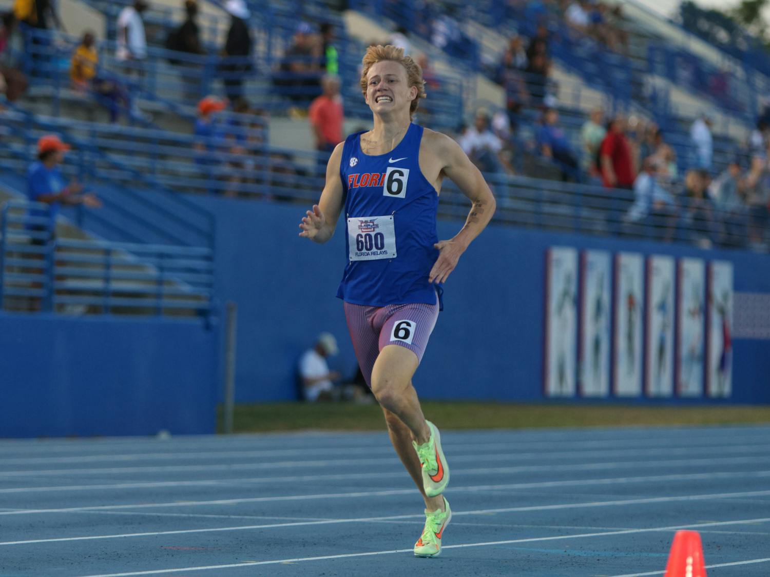 Redshirt junior Caden Monk competes in day one of the Pepsi Florida Relays, March 31.