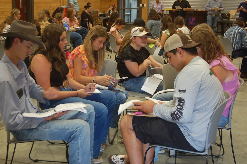 People attend the Livestock Judging Camp on Saturday, July 13, 2024.