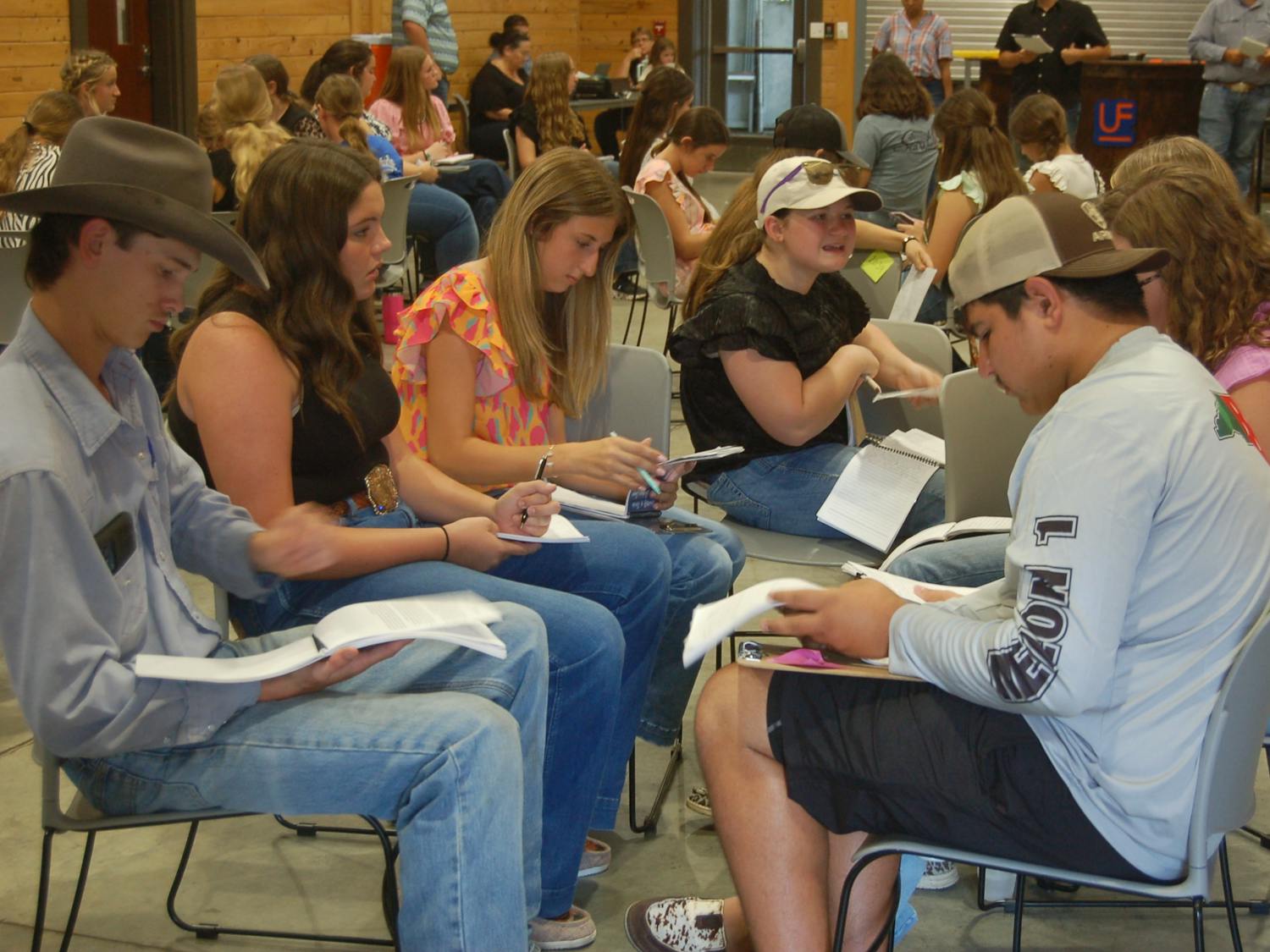 People attend the Livestock Judging Camp on Saturday, July 13, 2024.