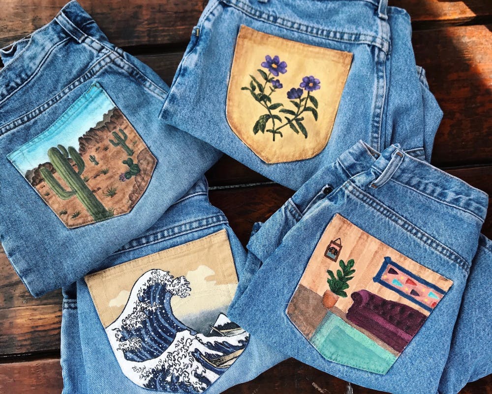 Buying items that are second-hand helps reduce the amount of clothing that ends up in landfills. Vanessa Villarreal, a 21-year-old UF sociology alumna, combines her passion for art and thrifting in her business, Lion’s Den Creative.