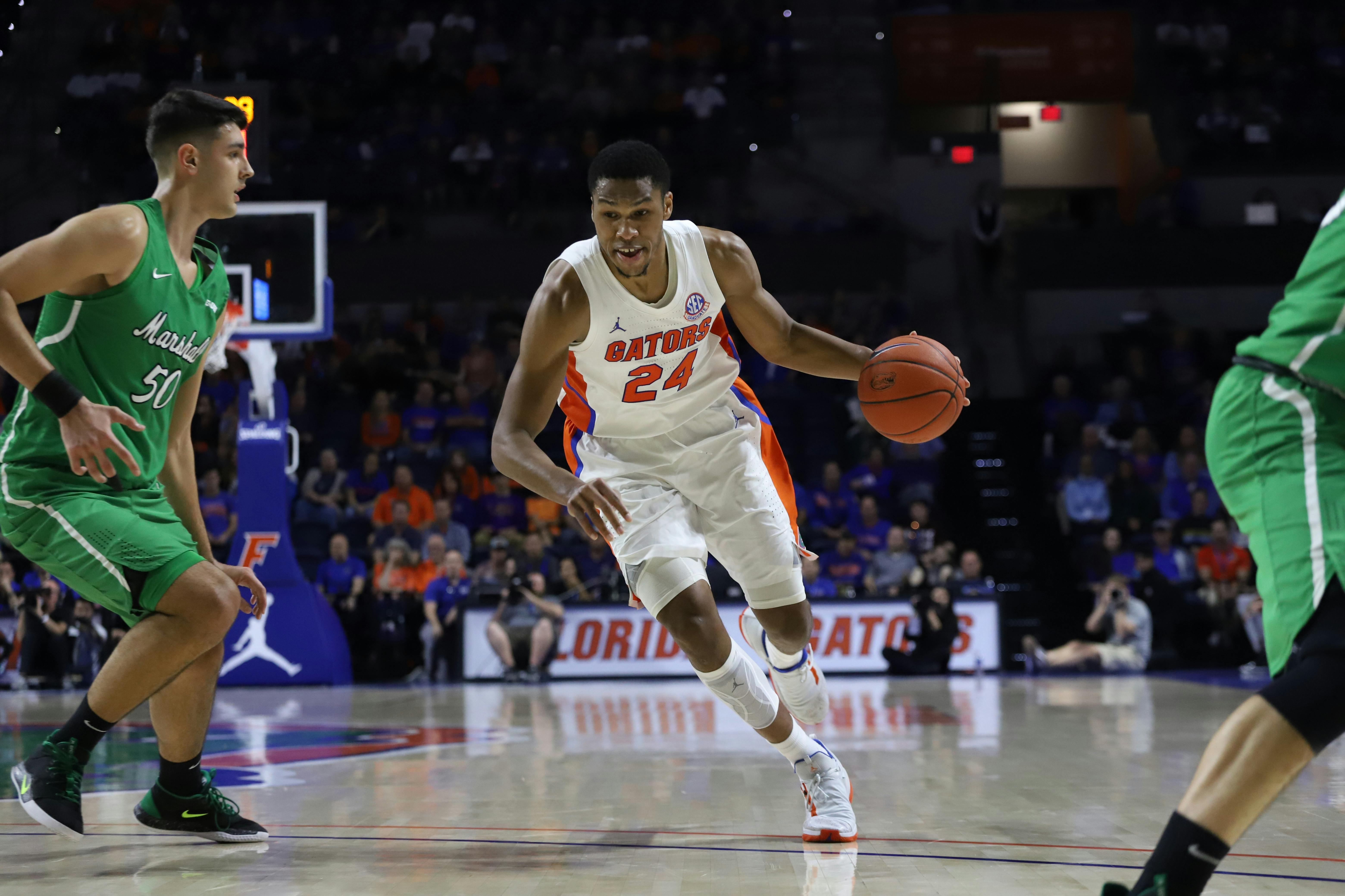 Kerry Blackshear Jr. did most of his damage at the free throw line in the loss.