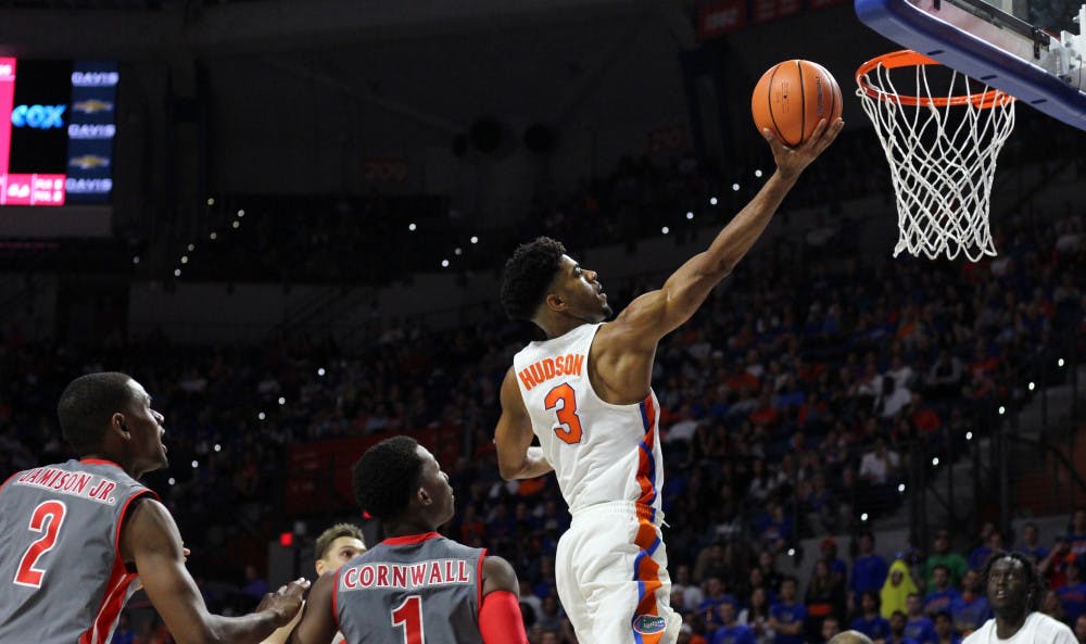 Gators guard Jalen Hudson scored 16 points in Florida's season-opening win against Gardner-Webb on Monday in the O'Connell Center. 