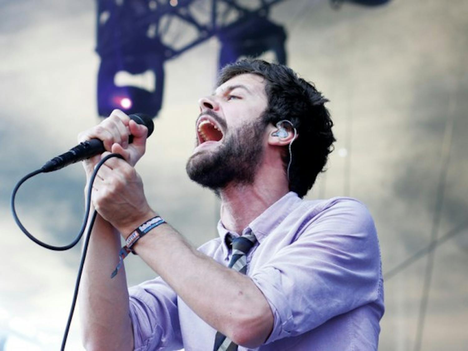 Passion Pit frontman Michael Angelakos sings to thousands of fans at Lollapalooza during summer 2012. Passion Pit will be performing Oct. 24 at the Stephen C. O’Connell Center.