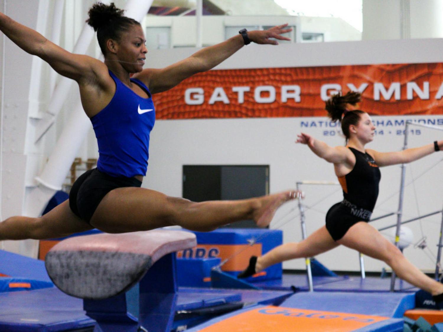 Trinity Thomas scored a perfect 10 on her floor routine, leading Florida to a narrow victory over LSU Friday night